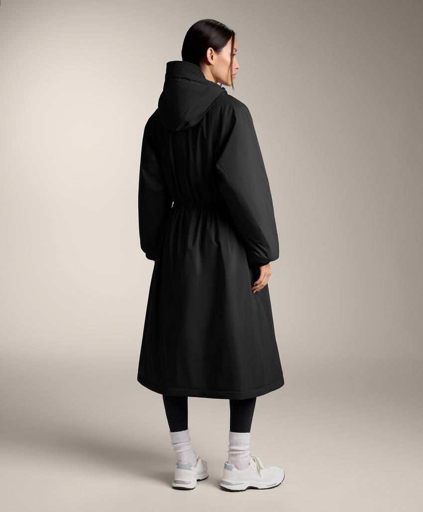 Длинный утепленный пуховик oysho из 10k thindown® водонепроницаемый и легкий