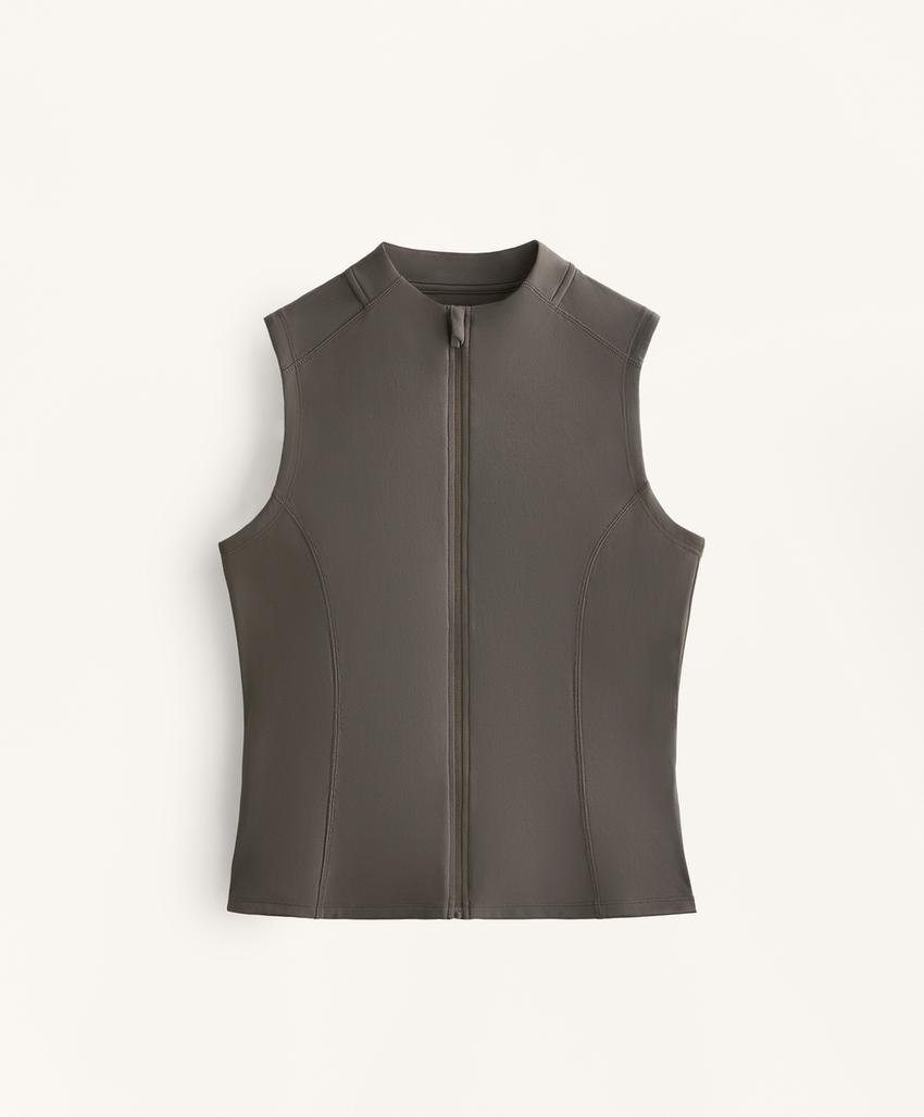 Майка без рукавов с молнией