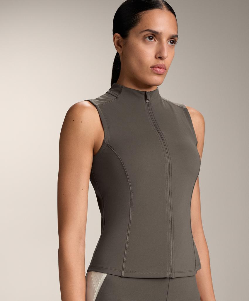 Майка без рукавов с молнией