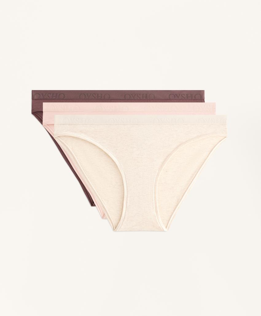 3 классических трусов из смесового хлопка с логотипом