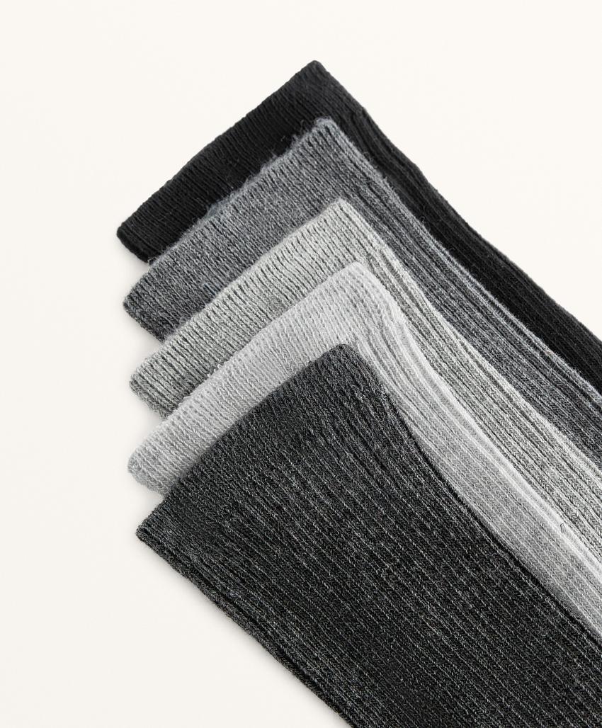 5 пар носков из хлопкового смесового материала в классическом стиле