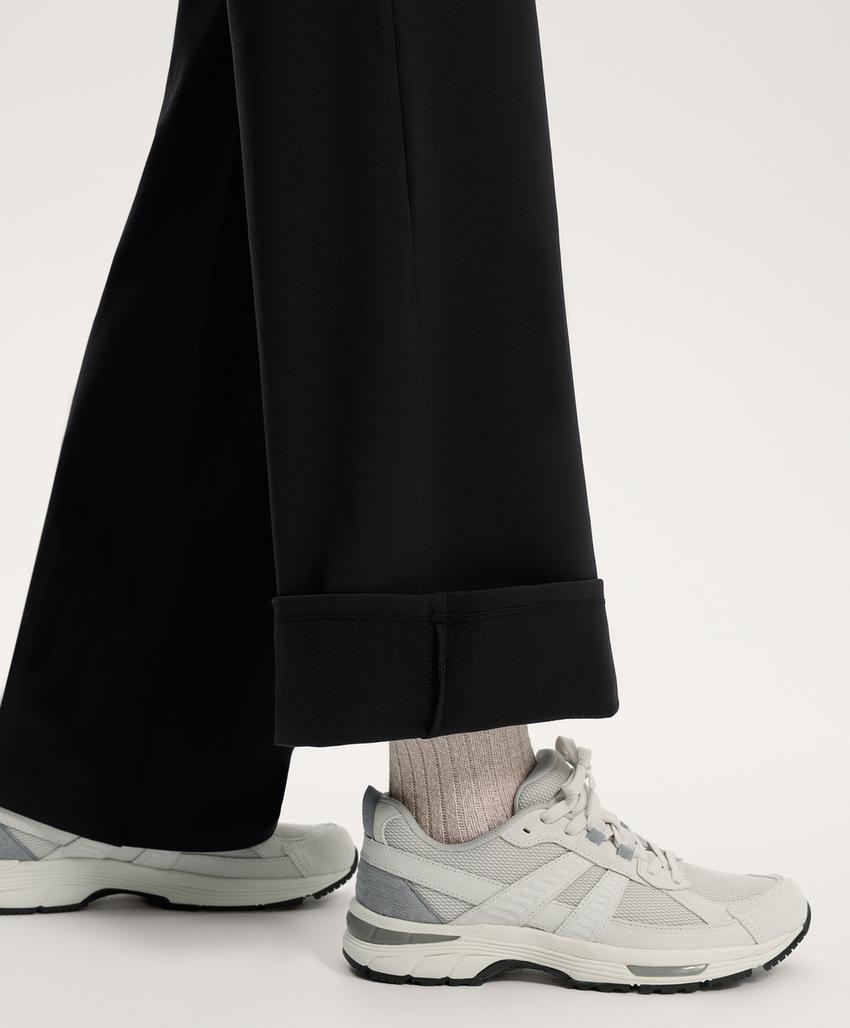 Прямые теплые материнские брюки