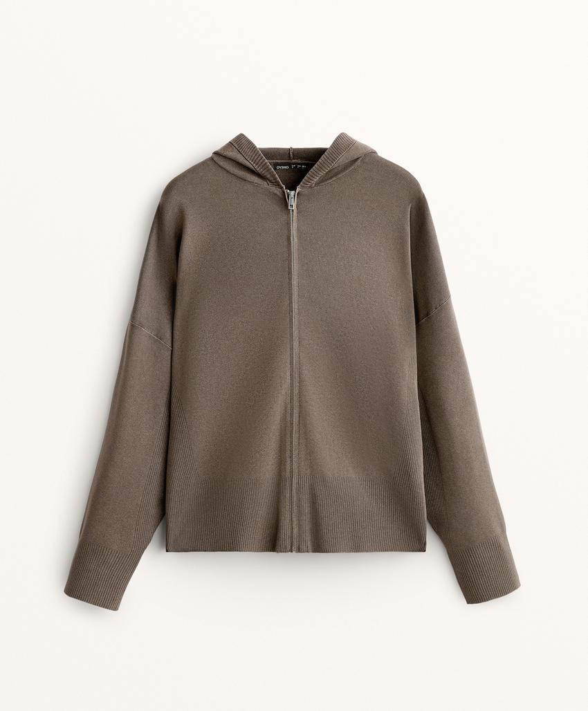 Длинный вязаный жакет с эффектом потертости