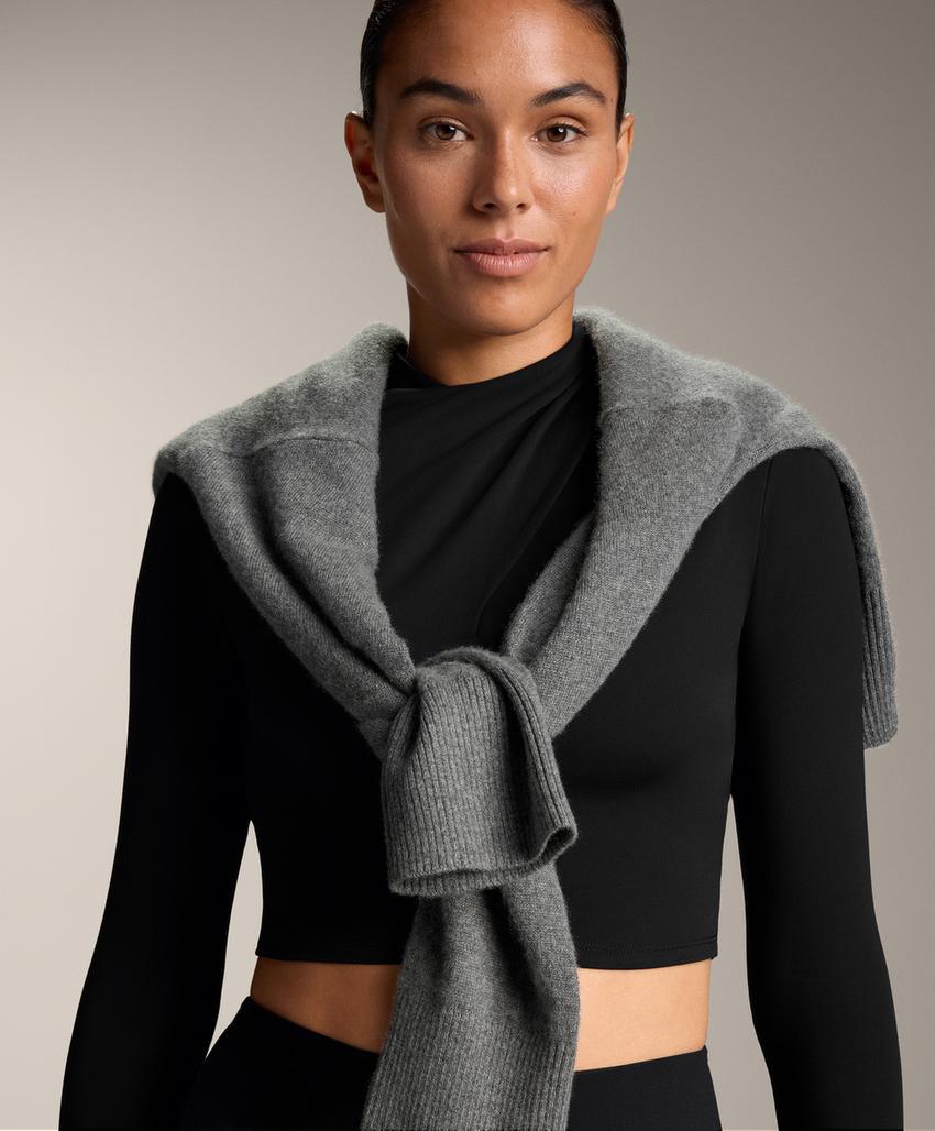 Футболка с драпировкой на горловине comfortlux