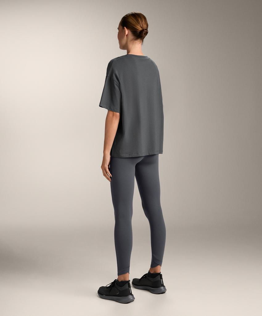 Футболка квадратного кроя из смесового хлопка с короткими рукавами