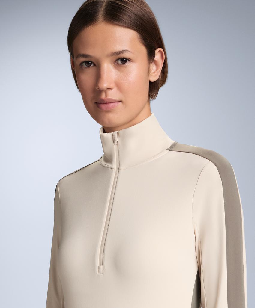 Термобелье с полукруглой молнией и коротким рукавом