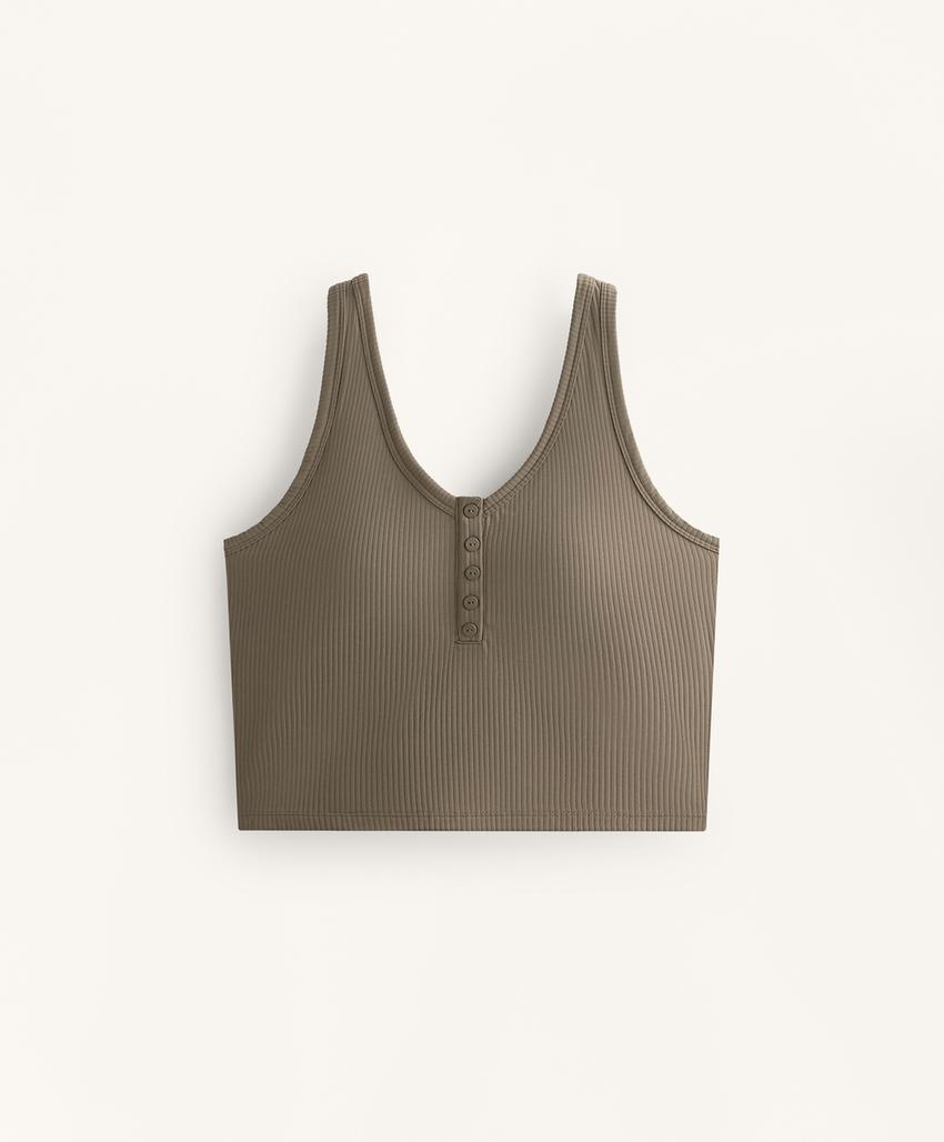 Топ-бакер из ребристого трикотажа с открытой спинкой comfortlux