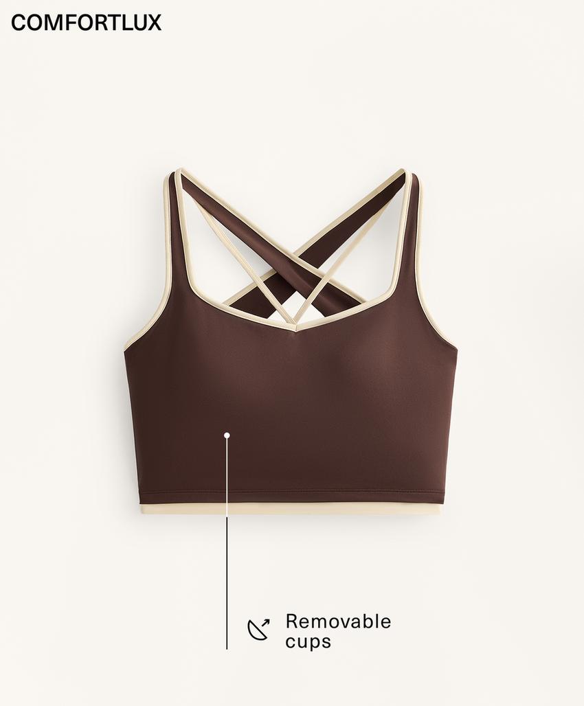 Топ comfortlux с контрастной спинкой на запах