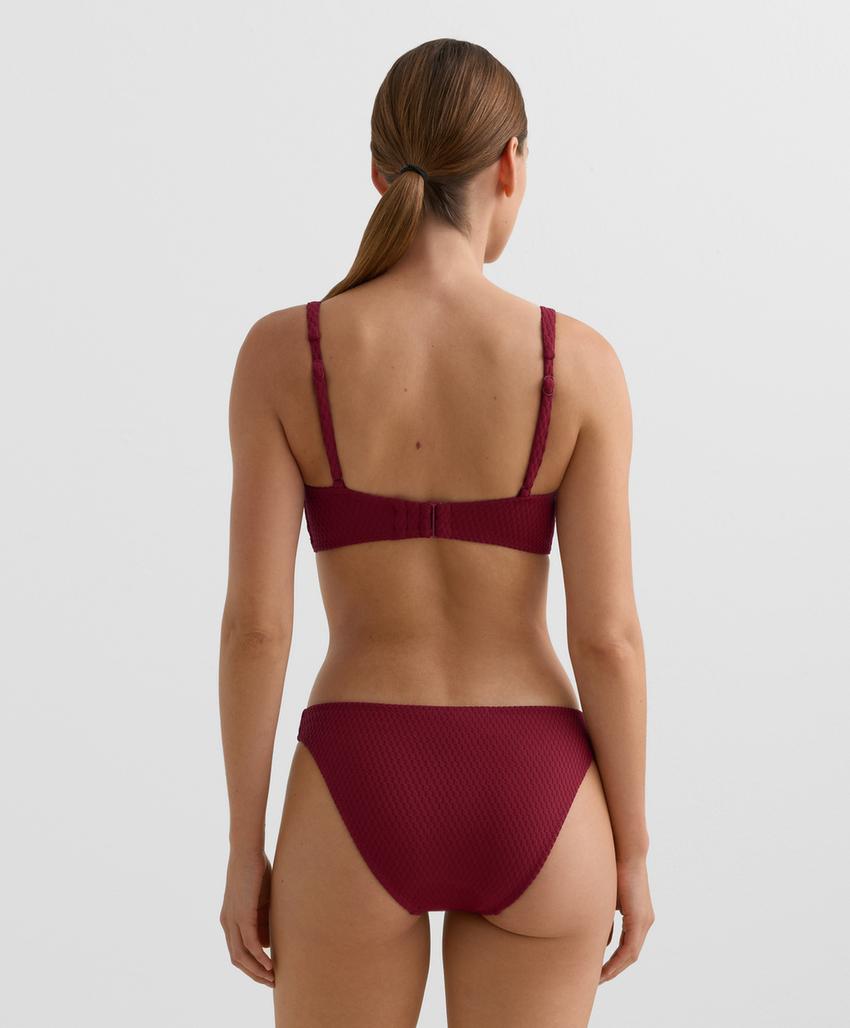 Топ бикини халтер из жаккардовой ткани в мелкую клетку