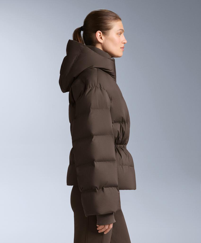 Легкая стеганая куртка с 80% пуха и 20% наполнителя minardi piume ski, цвет dark brown