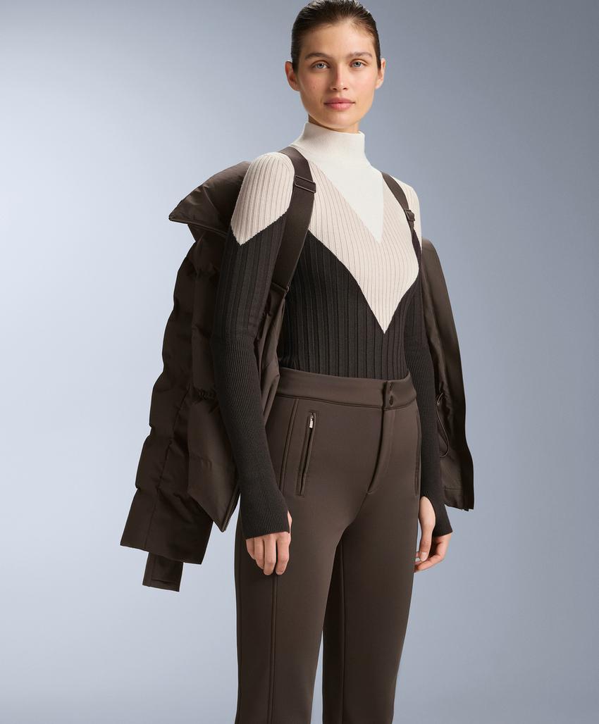 Легкая стеганая куртка с 80% пуха и 20% наполнителя minardi piume ski, цвет dark brown