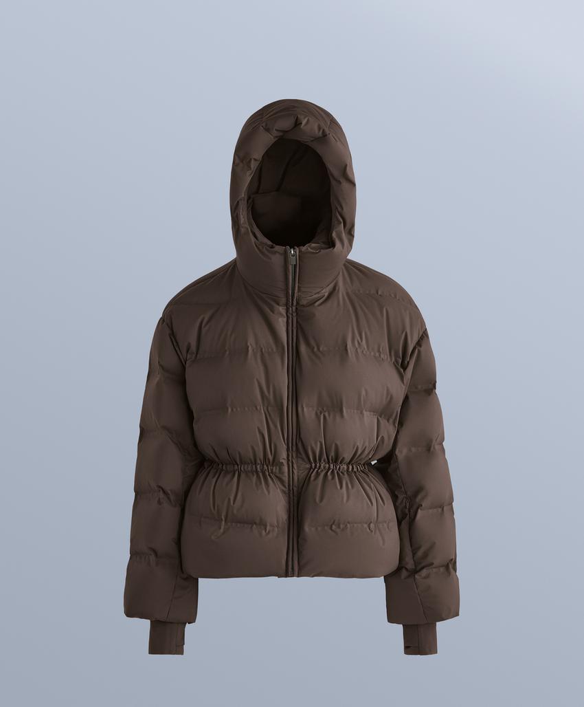 Легкая стеганая куртка с 80% пуха и 20% наполнителя minardi piume ski, цвет dark brown