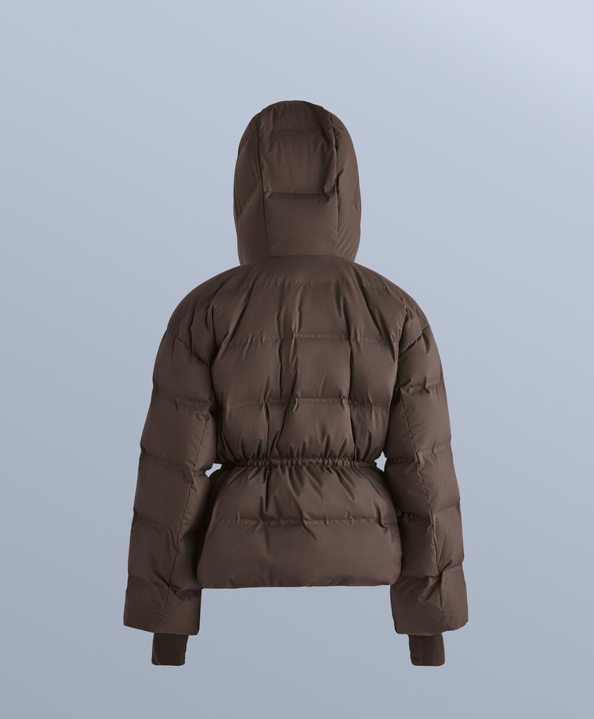 Легкая стеганая куртка с 80% пуха и 20% наполнителя minardi piume ski, цвет dark brown