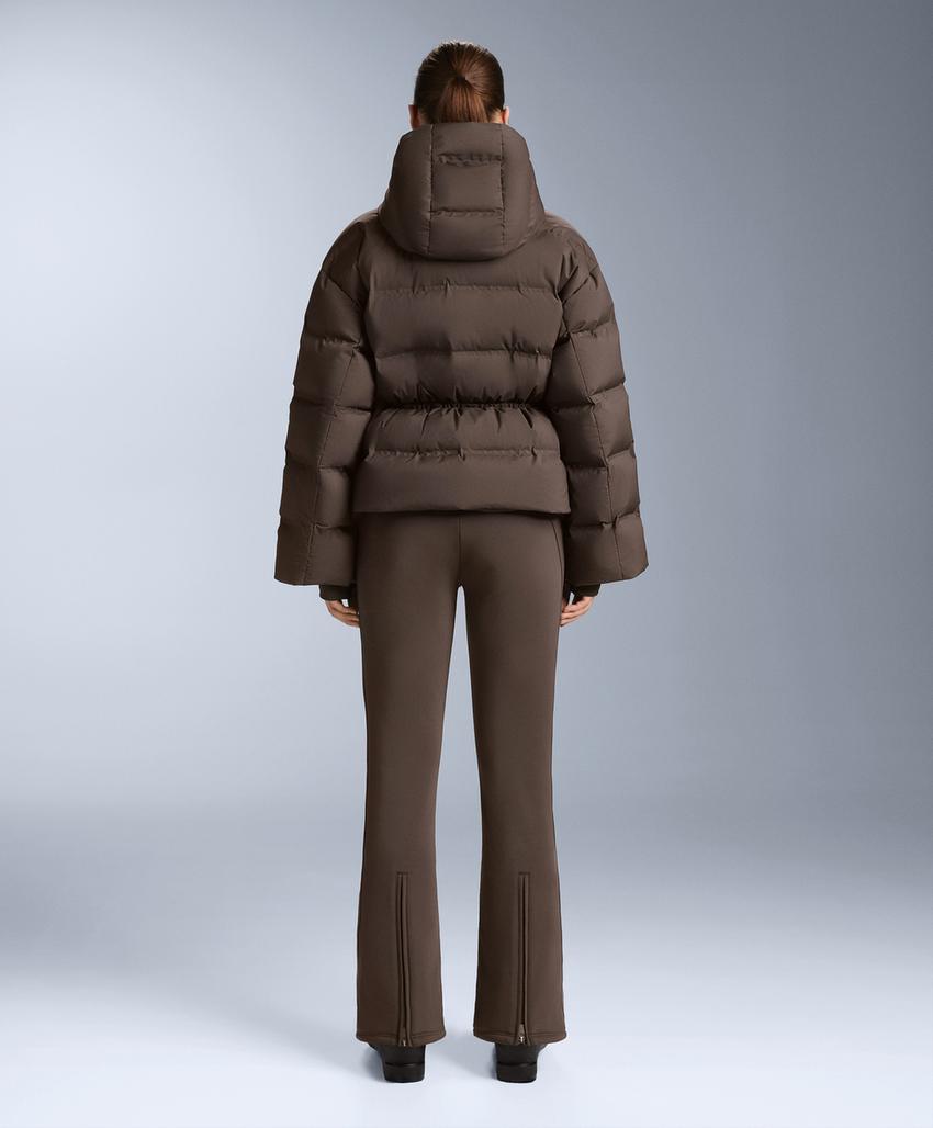 Легкая стеганая куртка с 80% пуха и 20% наполнителя minardi piume ski, цвет dark brown