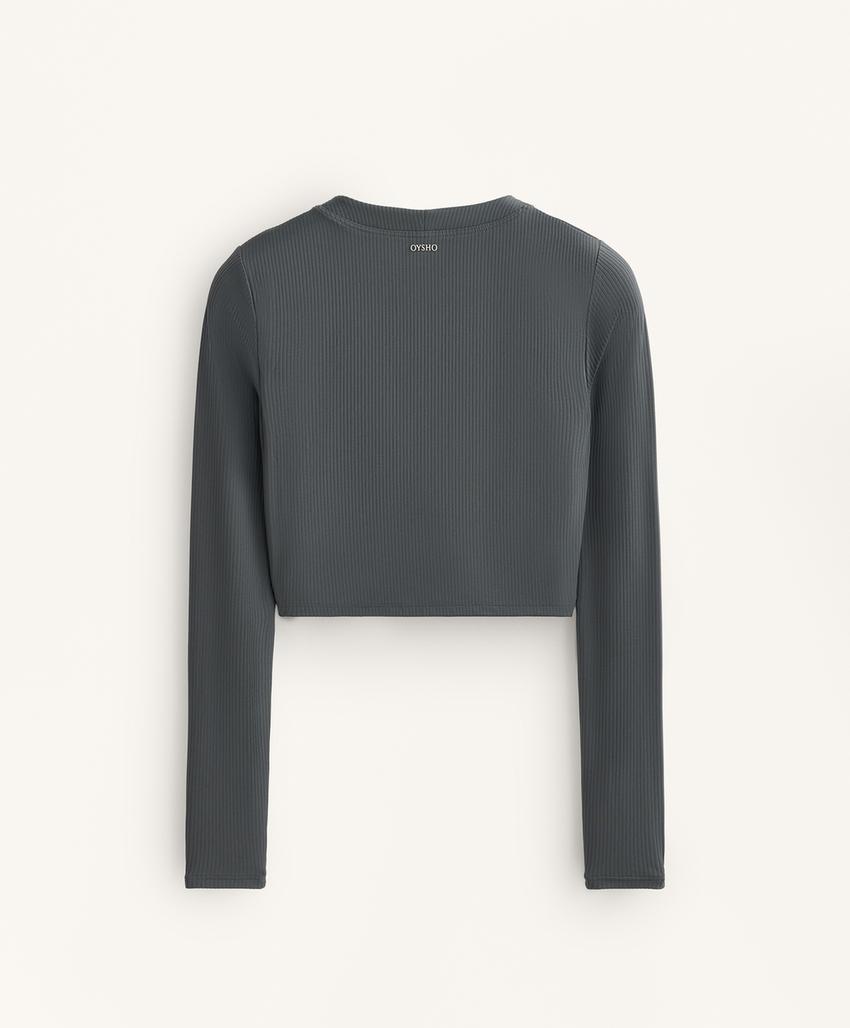 Удобная футболка с длинным рукавом из рибаны comfortlux