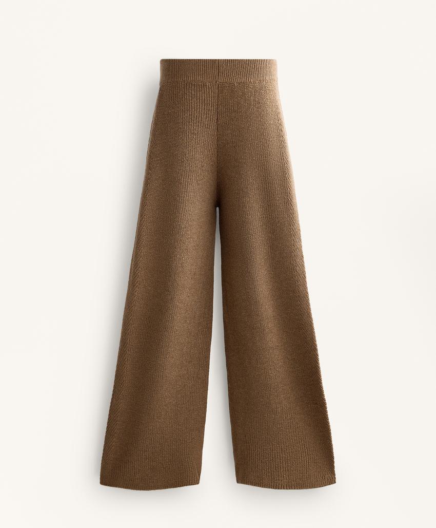 Вязаные прямые брюки