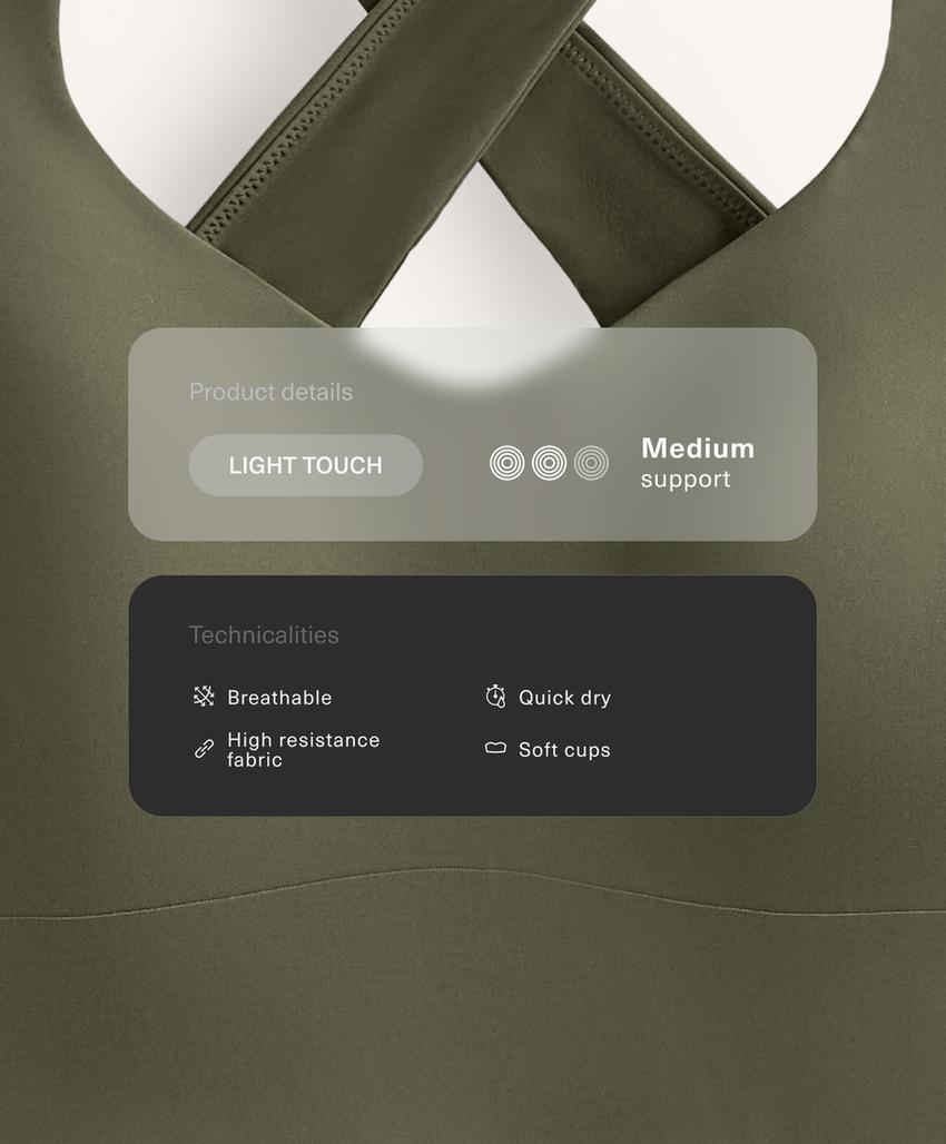 Бюстгальтер light touch средней поддержки с перекрещивающейся спинкой