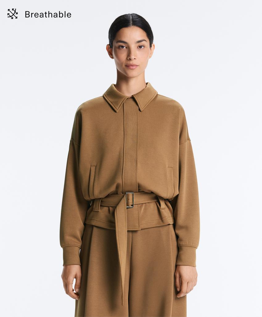 Куртка-utility с поясом из твила