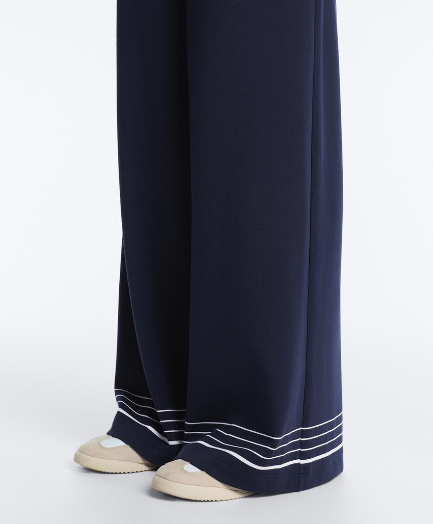 Брюки с морскими полосками из модала