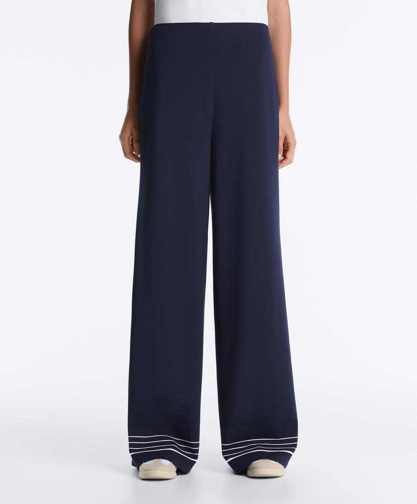 Брюки с морскими полосками из модала