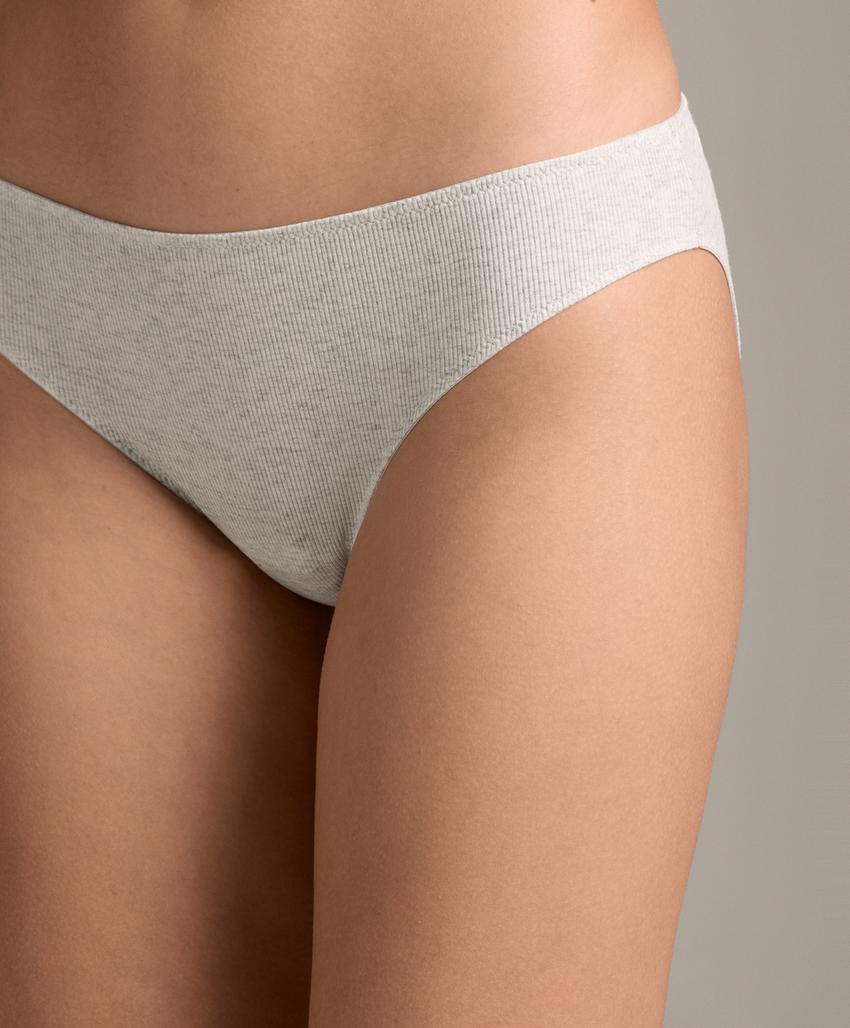 5 классических трусов из смесового хлопка, Rib и гладких