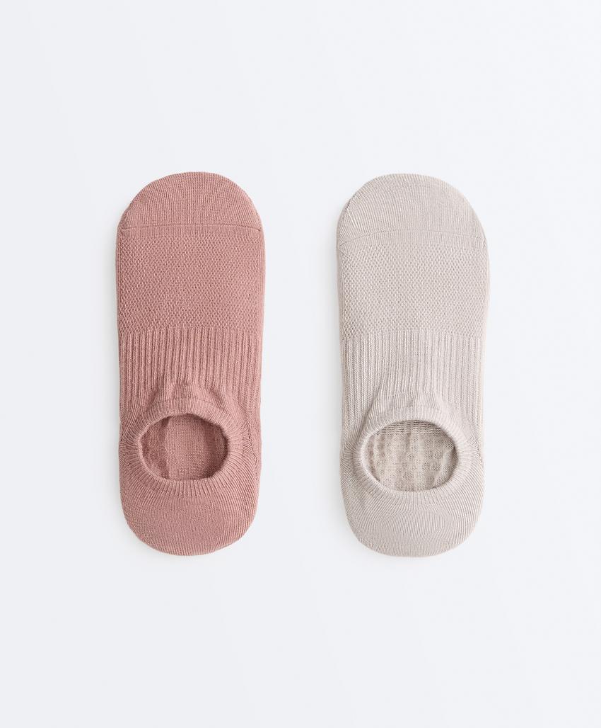 2 пары невидимых носков из смесового хлопка для йоги и пилатеса