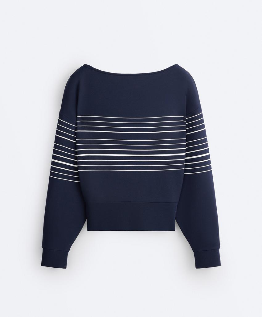 Полосатая толстовка-тельняшка из мягкого модала