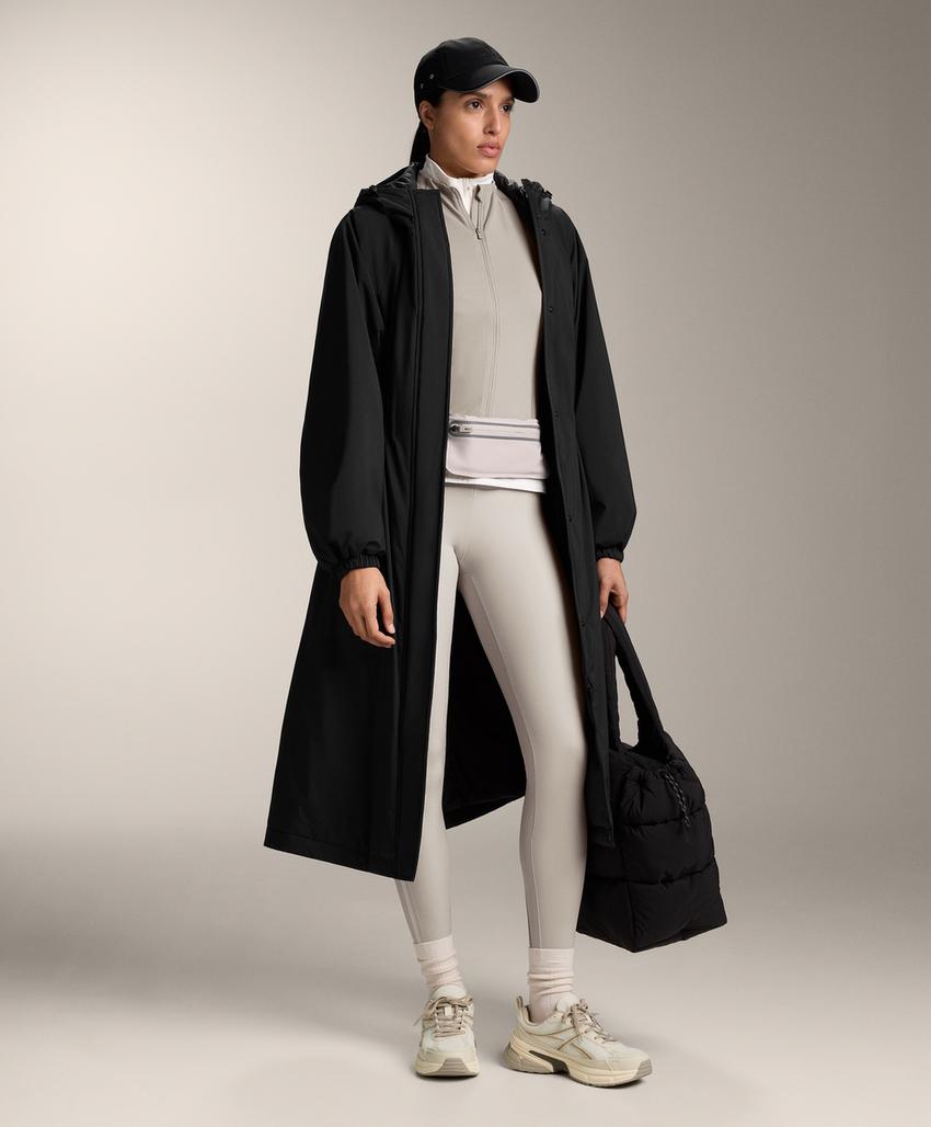 High-rise Compressive reflective core control ankle-length leggings