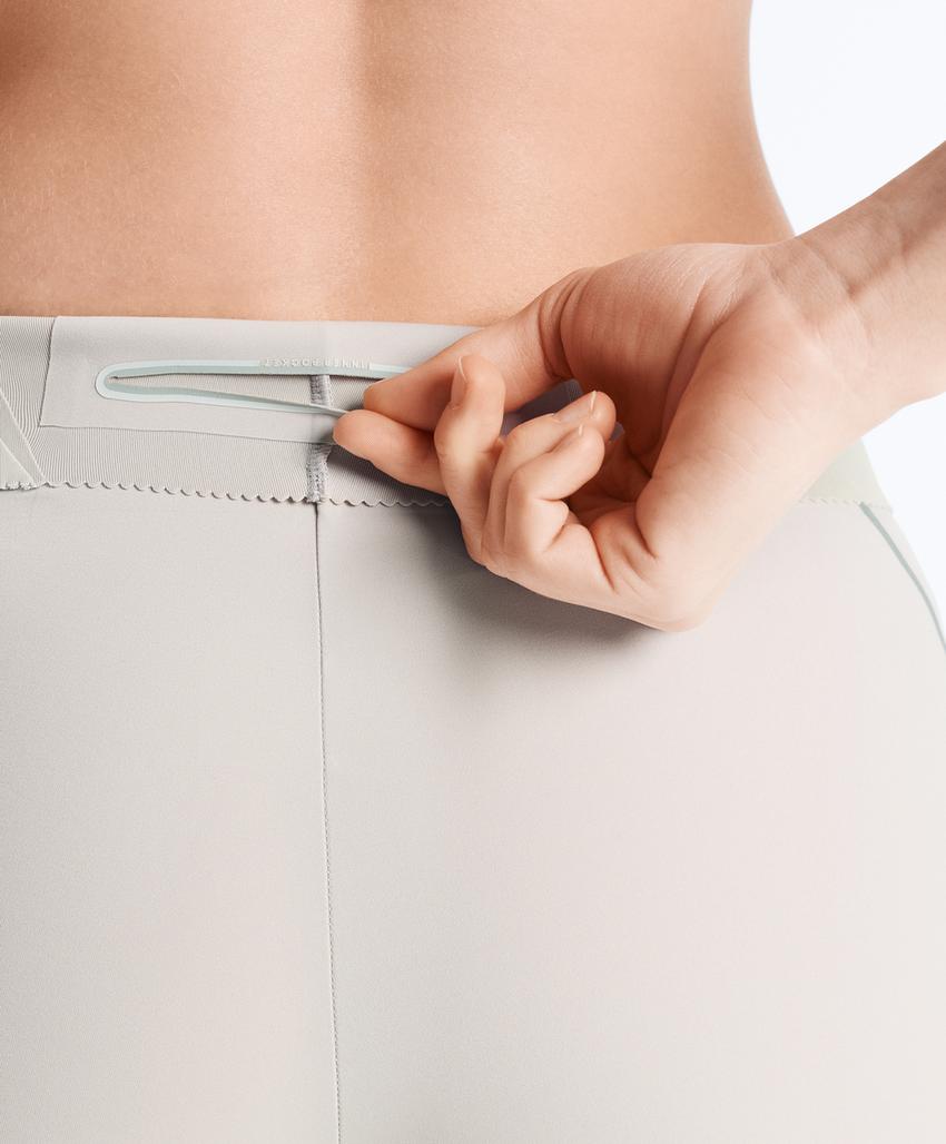 High-rise Compressive reflective core control ankle-length leggings