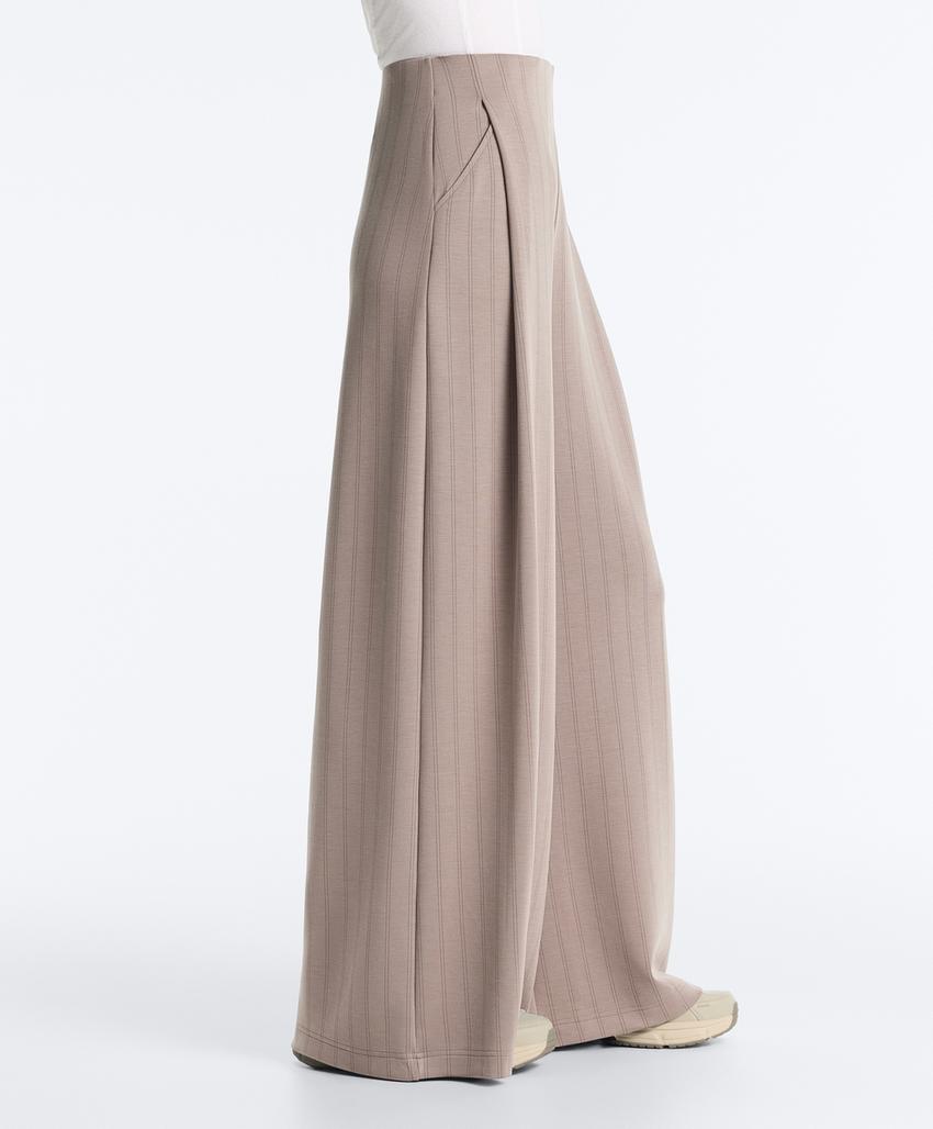 Широкие полосатые брюки из мягкой ткани с модалом