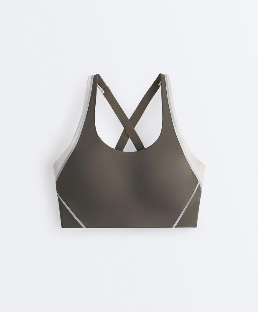 Firm support Compressive reflective sports bra