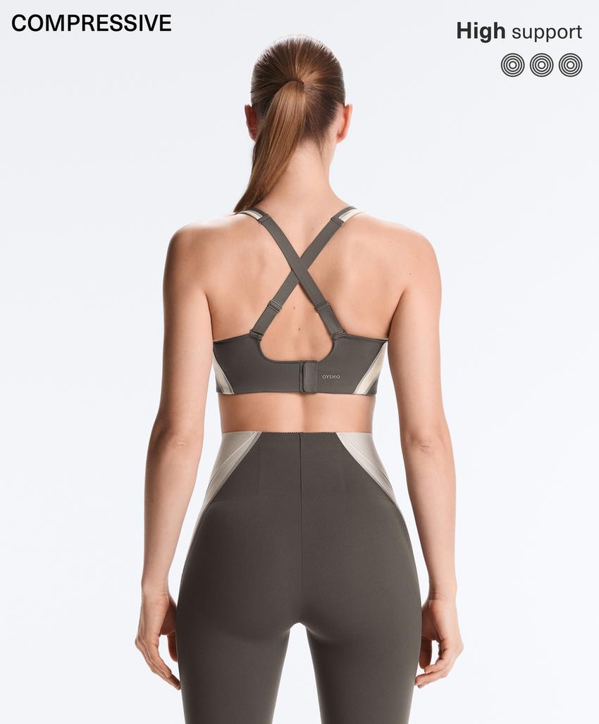 Firm support Compressive reflective sports bra