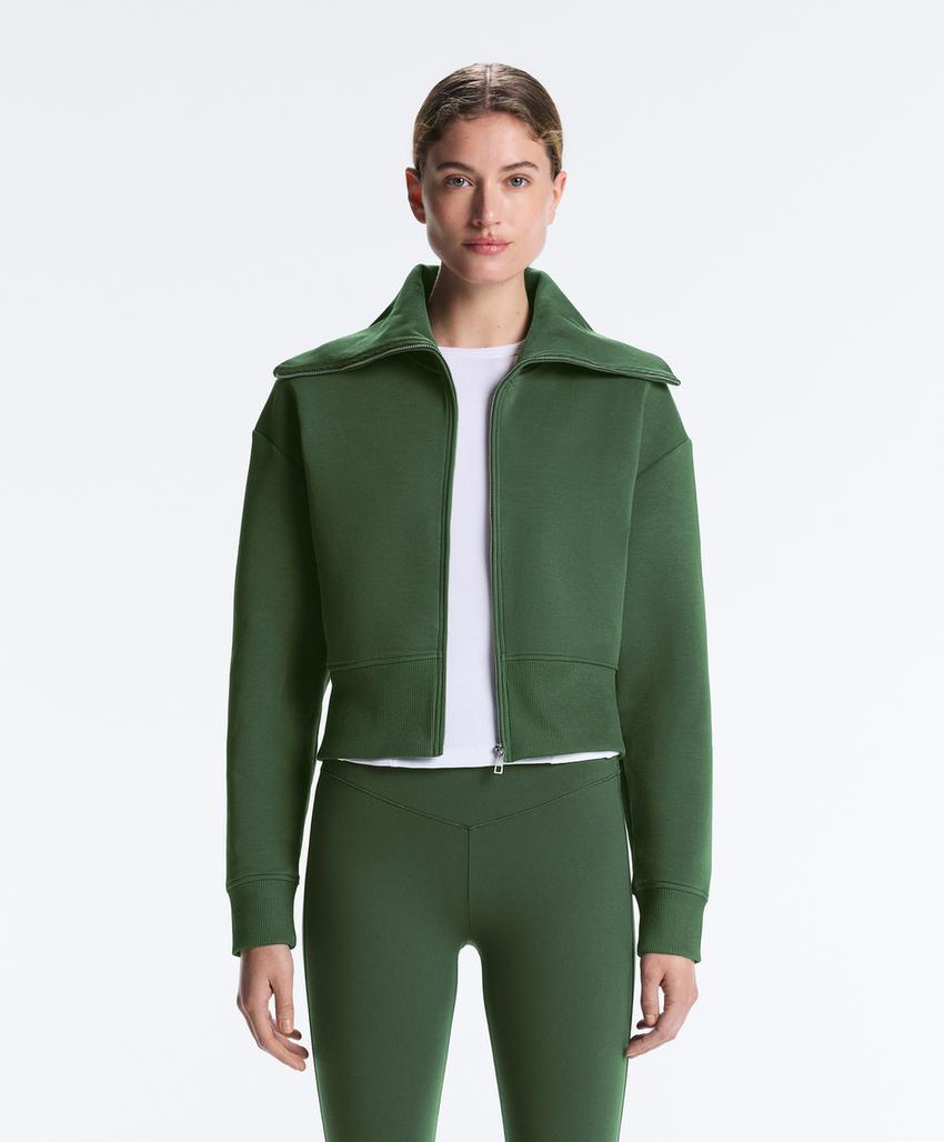 Куртка из смесового хлопка с высоким воротником