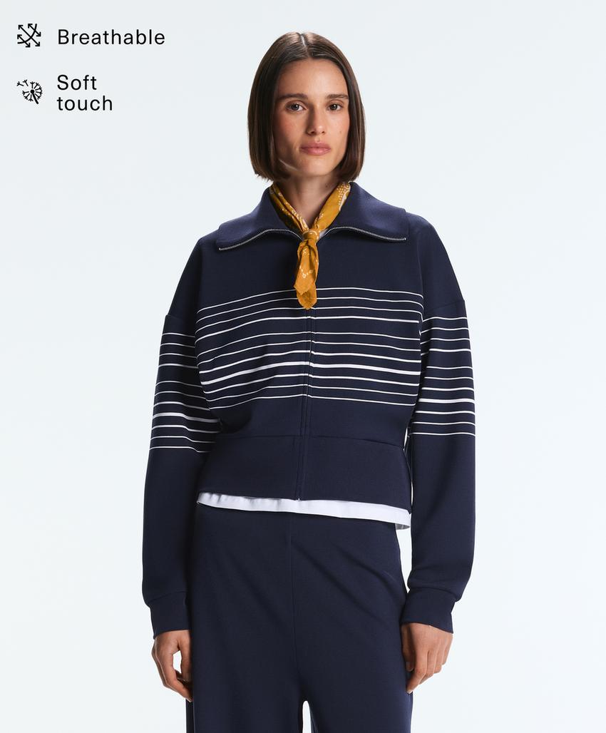 Куртка в морскую полоску из мягкого модала