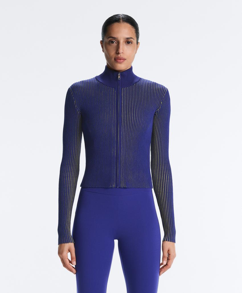 Приталенная куртка Rib из вязаного трикотажа