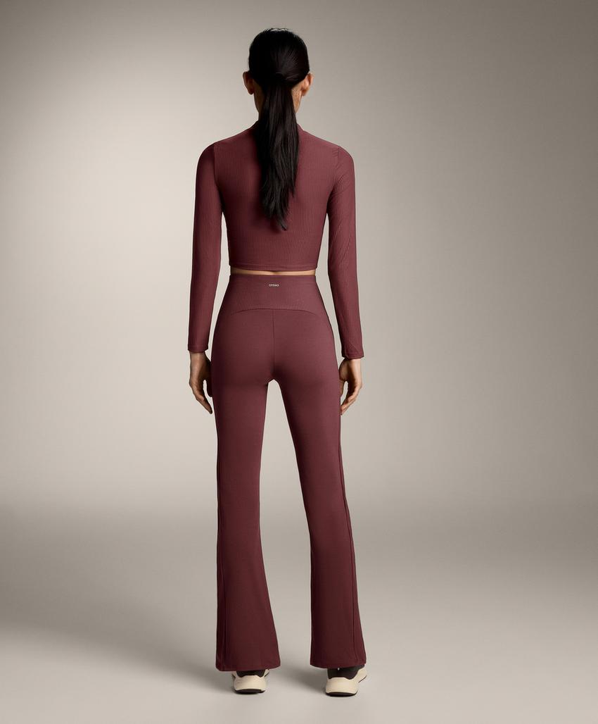 Брюки с высокой посадкой из ребристой ткани comfortlux