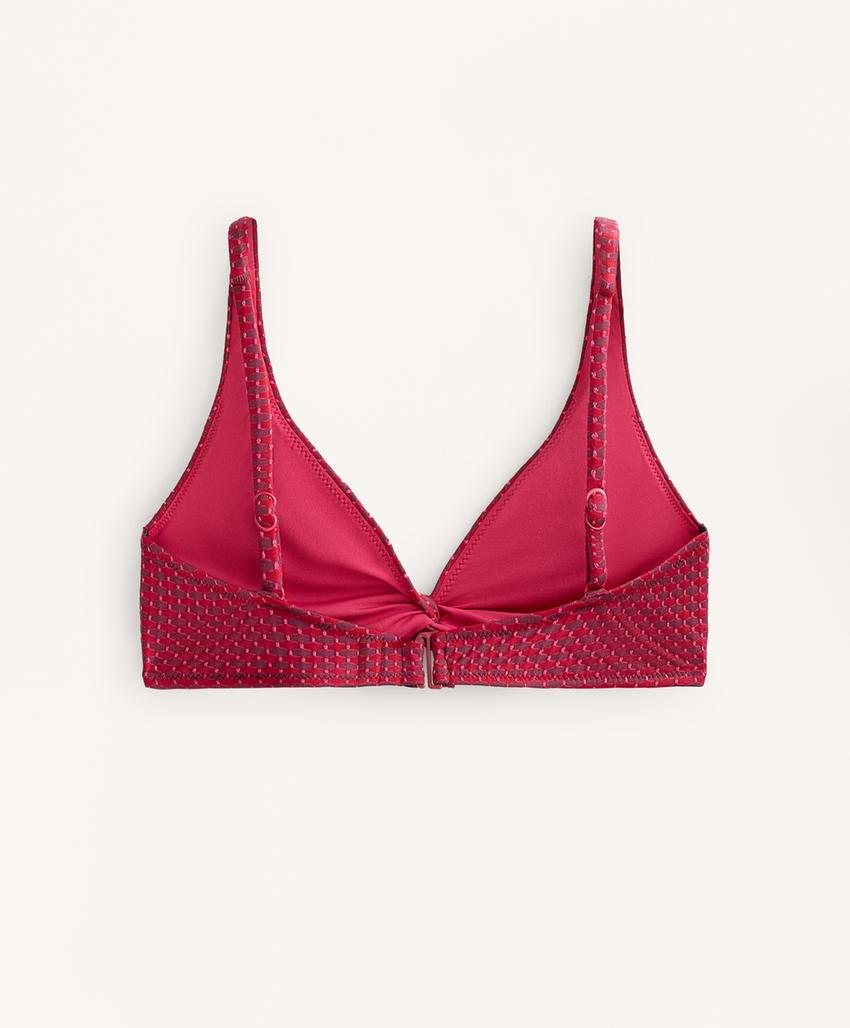 Топ бикини халтер из жаккарда с геометрическим узором