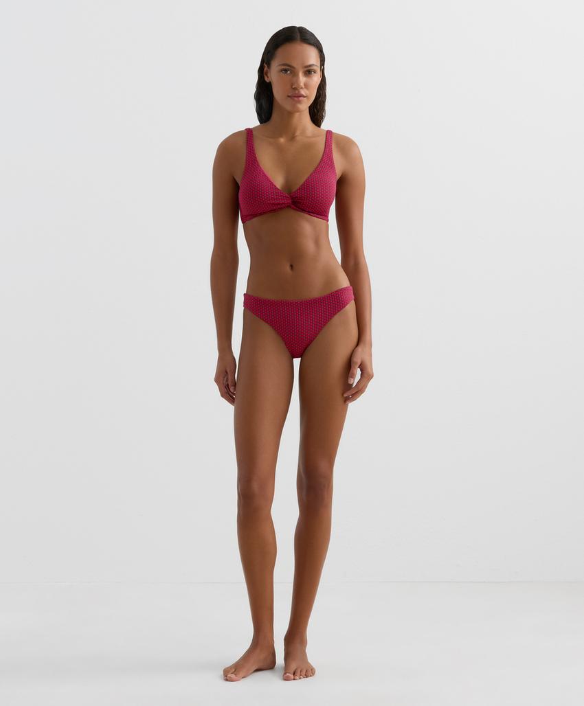 Топ бикини халтер из жаккарда с геометрическим узором