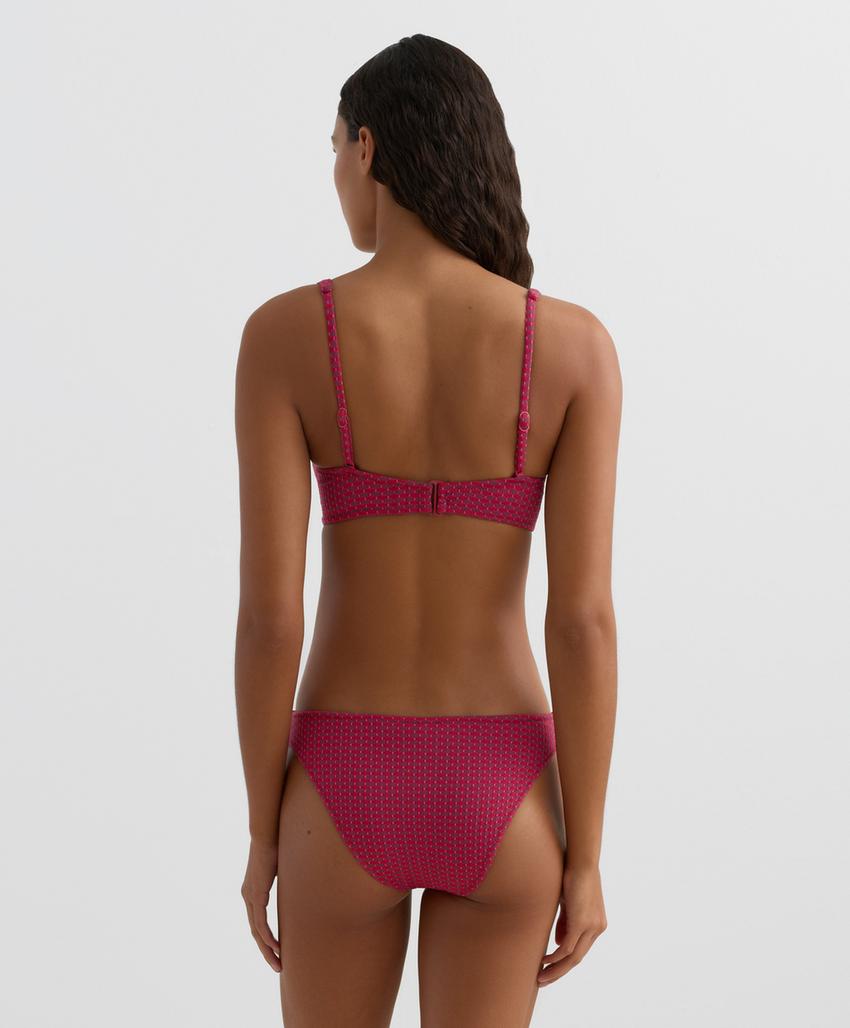 Топ бикини халтер из жаккарда с геометрическим узором