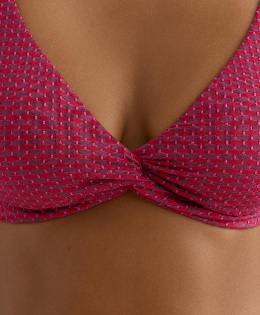 Топ бикини халтер из жаккарда с геометрическим узором