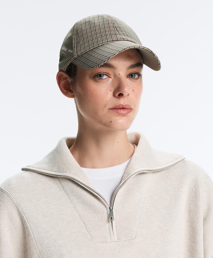 Кепка с принтом «гусиная лапка»