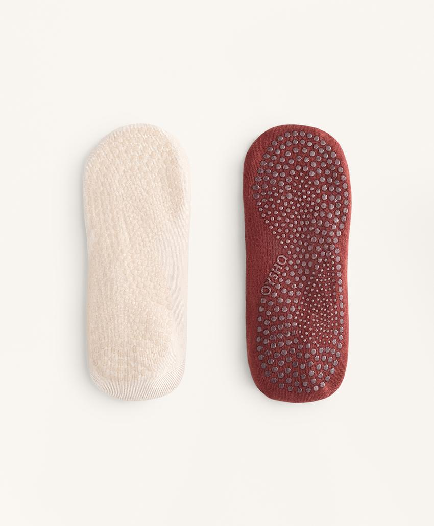 2 пары носков из смесового хлопка с лентами для йоги и пилатеса