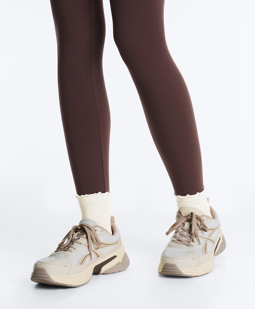 3 пары хлопковых носков средней длины с волнистым краем