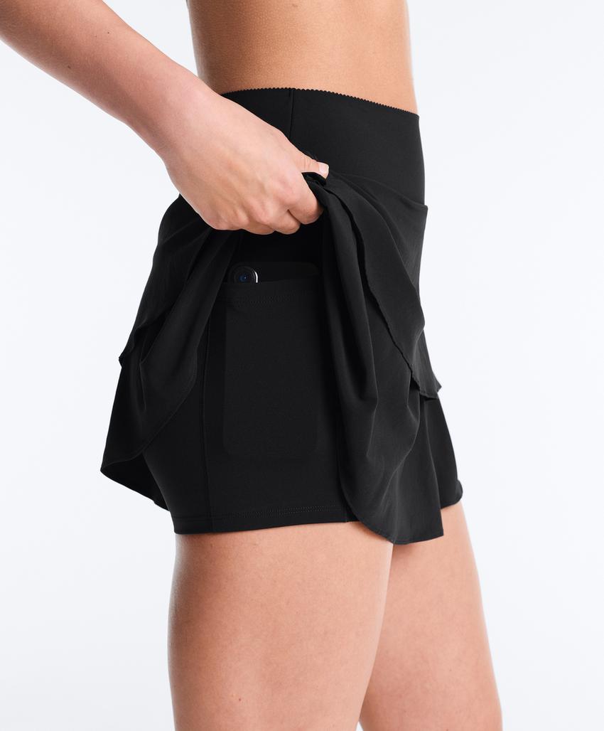 Короткая юбка с оборками