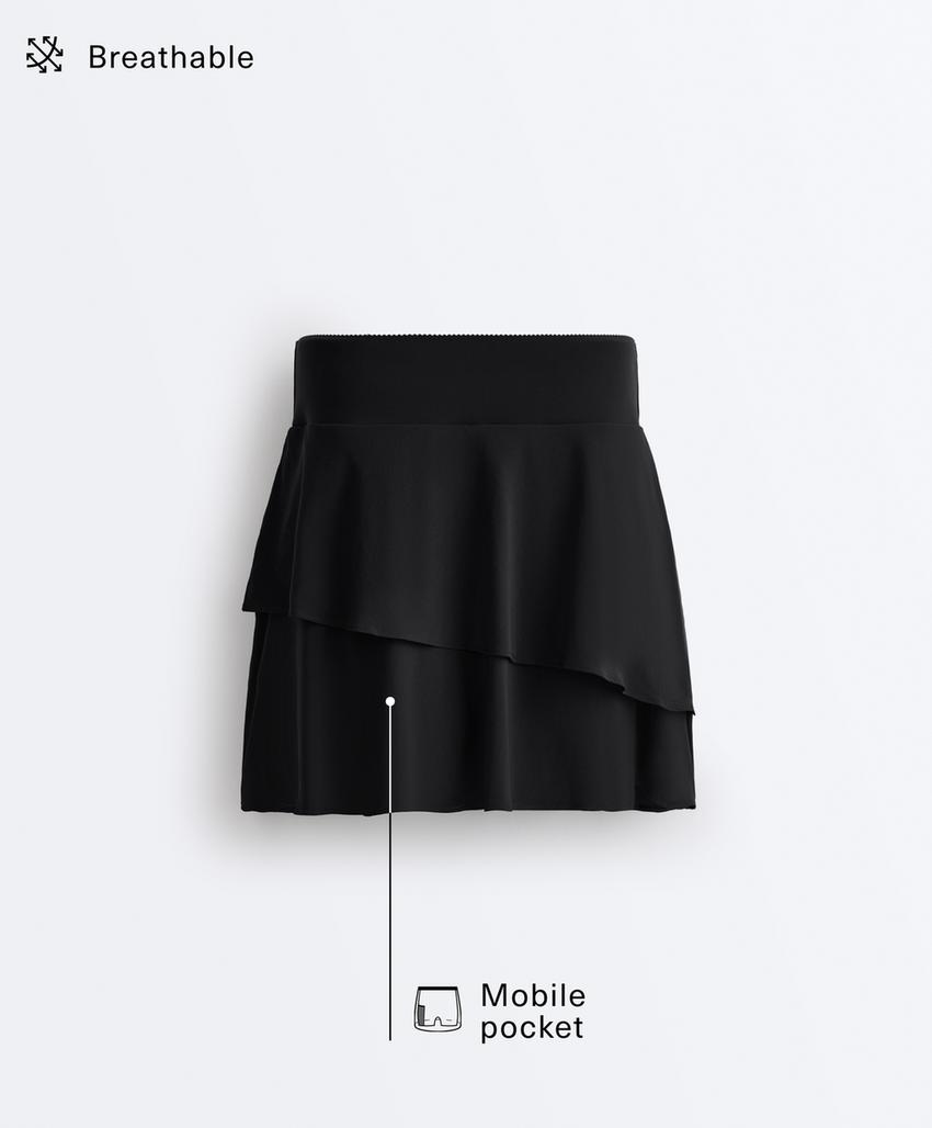 Короткая юбка с оборками