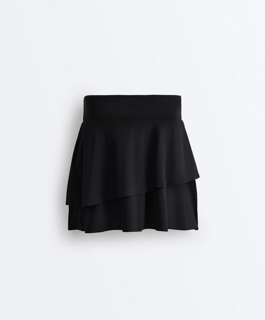 Короткая юбка с оборками