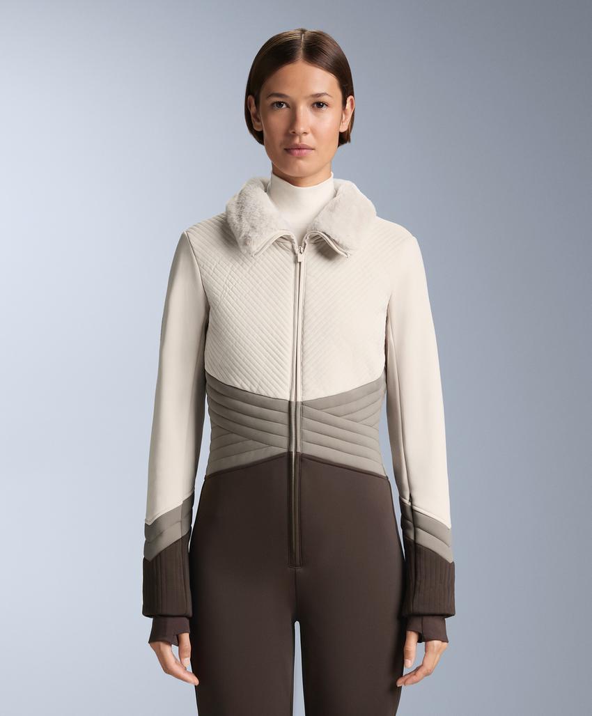 Костюм для горных лыж с защитой от влаги и контрастным цветовым блоком