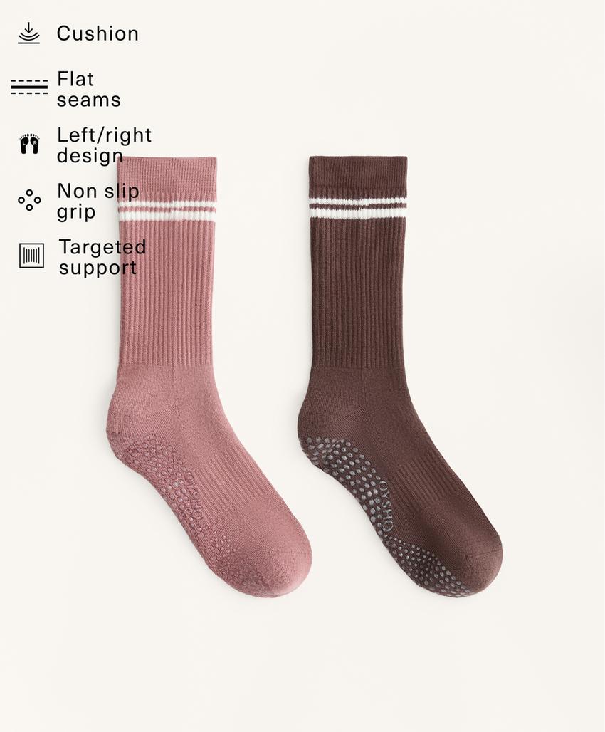 2 пары Classic носки для йоги и пилатеса из смесового хлопка