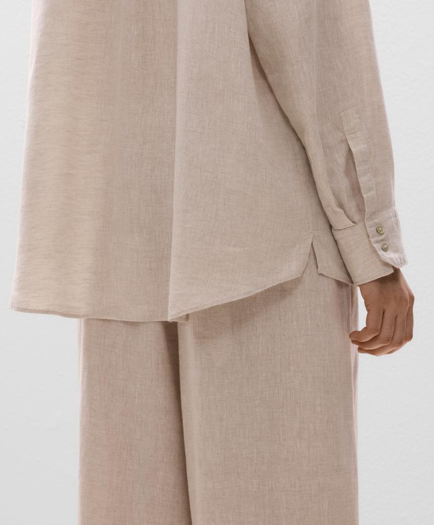 Рубашка свободного кроя из 100%-го льна