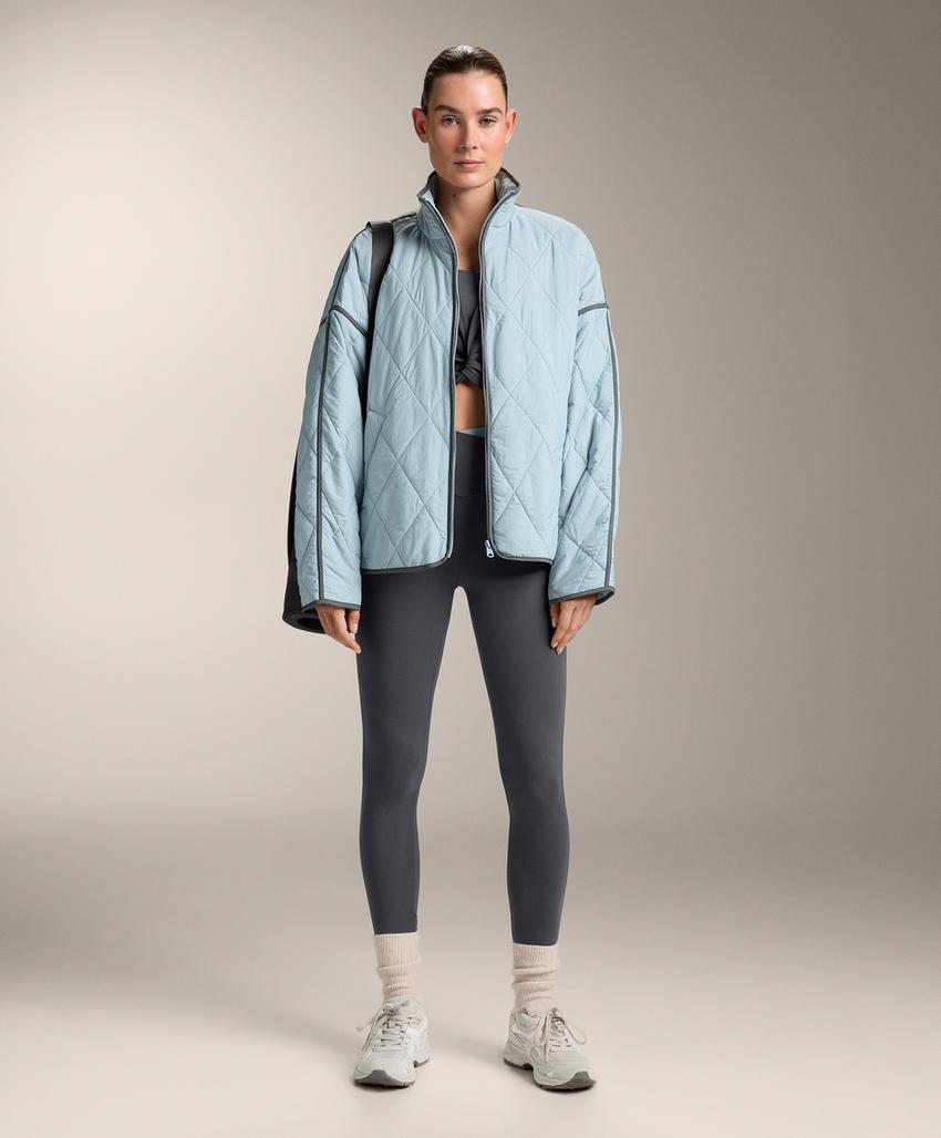 Лонгслив на запах из смесового хлопка в рубчик